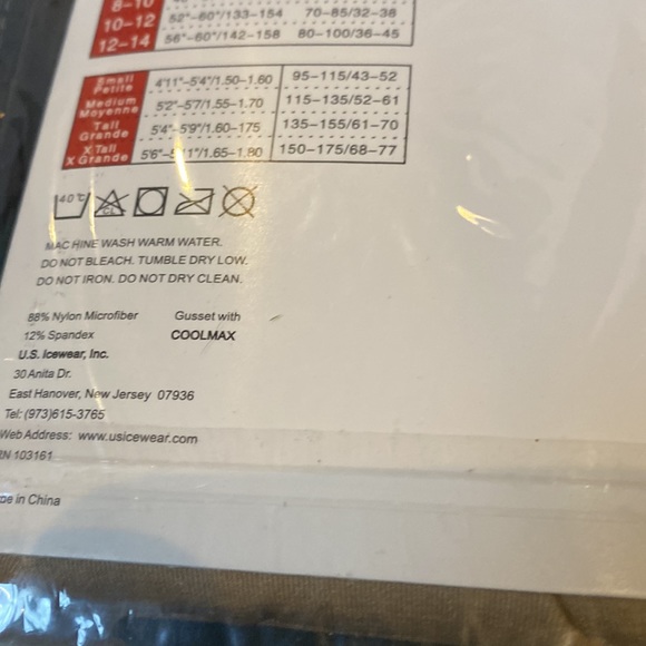 Icewear footed skating tights Lycra sz 10-12 new - Picture 5 of 6